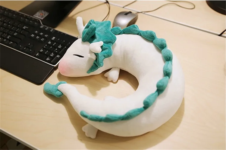 Anime Spirited Away Haku Stuffed Doll Neck U-Shape Pillow