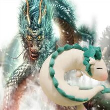 Anime Spirited Away Haku Stuffed Doll Neck U-Shape Pillow Anime Spirited Away Haku Stuffed Doll Neck U-Shape Pillow