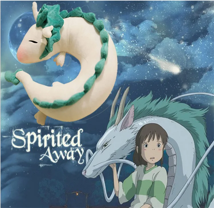 Anime Spirited Away Haku Stuffed Doll Neck U-Shape Pillow