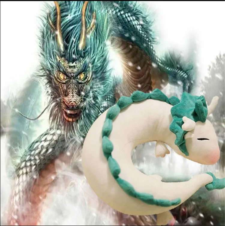 Anime Spirited Away Haku Stuffed Doll Neck U-Shape Pillow