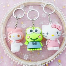 Hello Kitty/Kuromi/Frog/Dog/Unicorn Cartoon Doll Keyring Hello Kitty/Kuromi/Frog/Dog/Unicorn Cartoon Doll Keyring