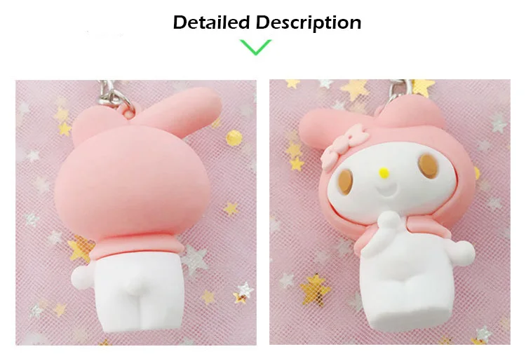 Hello Kitty/Kuromi/Frog/Dog/Unicorn Cartoon Doll Keyring