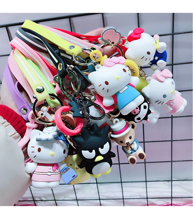 Hello Kitty/Frog 3D Cartoon Charm Keychain Hello Kitty/Frog 3D Cartoon Charm Keychain