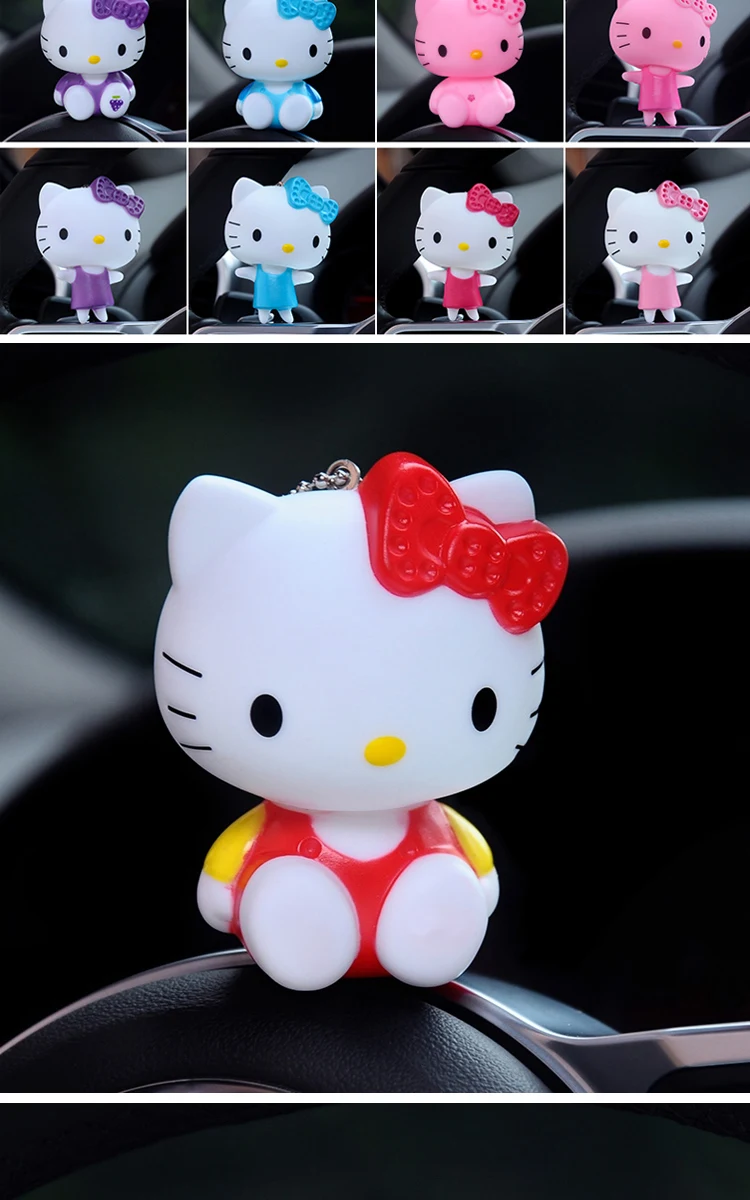Anime Hello Kitty Kiki Fur Pompom Pearl Keychain