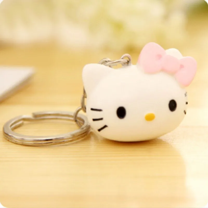 Hello Kitty Cartoon Head Design Keyring