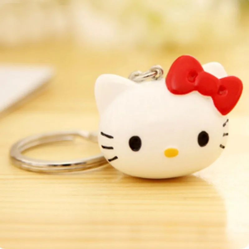 Hello Kitty Cartoon Head Design Keyring