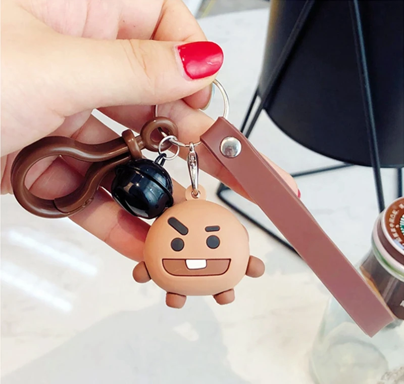 Epoxy Cartoon Hello Kitty Stainless Steel Doll Keychain