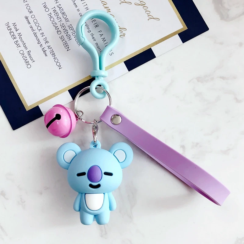 Epoxy Cartoon Hello Kitty Stainless Steel Doll Keychain