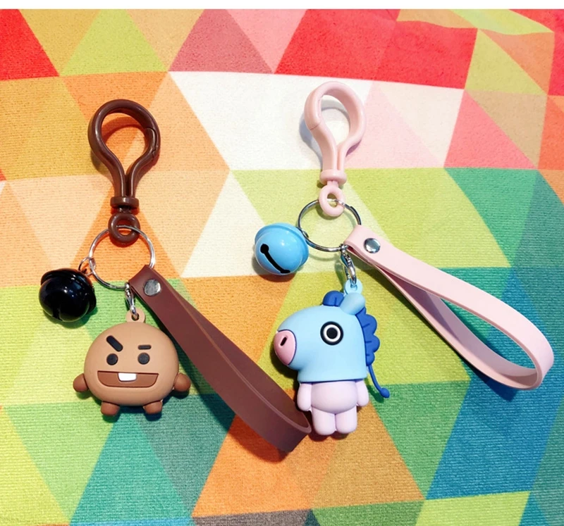 Epoxy Cartoon Hello Kitty Stainless Steel Doll Keychain