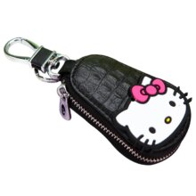 Hello Kitty Cartoon Leather Zipper Wallet Style Keychain Hello Kitty Cartoon Leather Zipper Wallet Style Keychain
