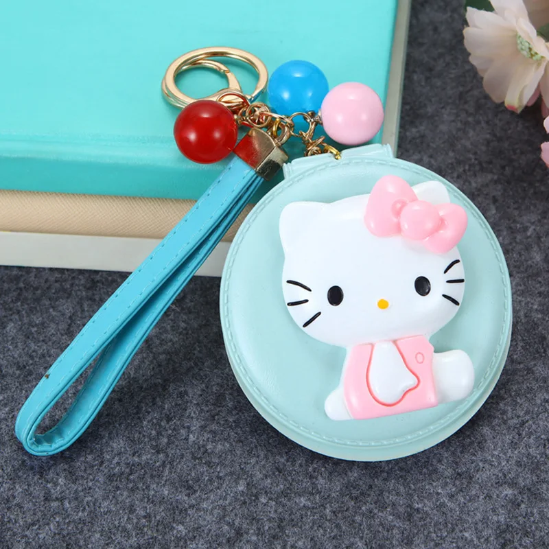 Hello Kitty Cartoon Cosmetic Mirror Keychain