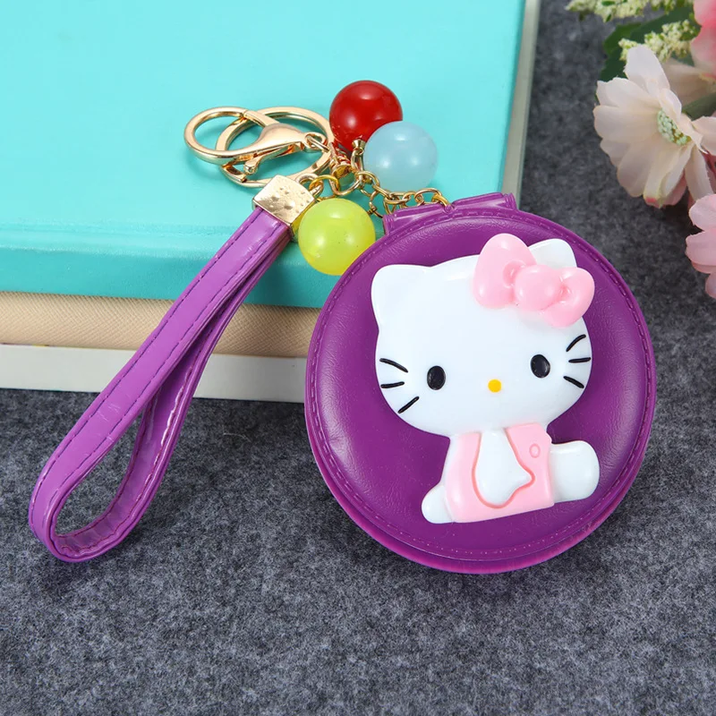 Hello Kitty Cartoon Cosmetic Mirror Keychain