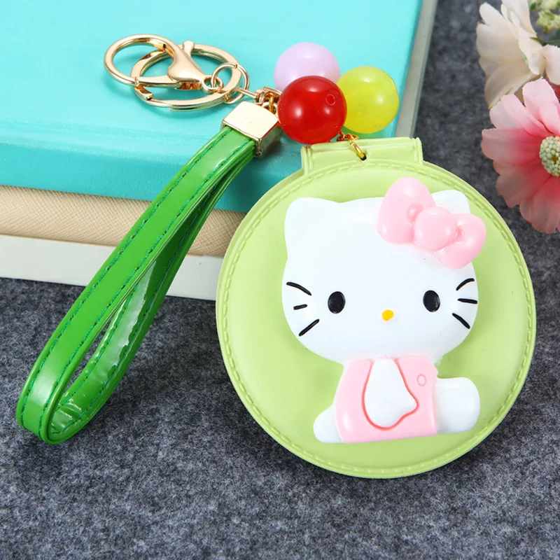 Hello Kitty Cartoon Cosmetic Mirror Keychain