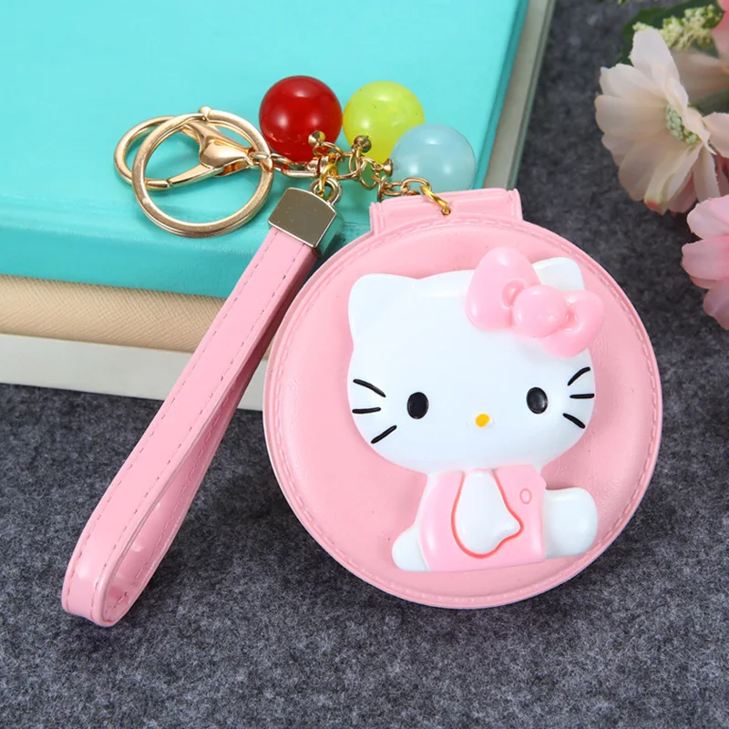 Hello Kitty Cartoon Cosmetic Mirror Keychain