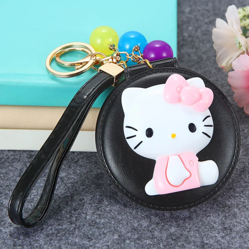 Hello Kitty Cartoon Cosmetic Mirror Keychain