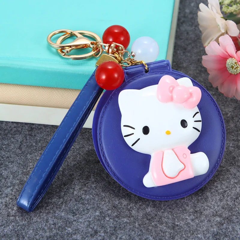 Hello Kitty Cartoon Cosmetic Mirror Keychain