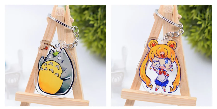 Totoro & Sailor Moon Cartoon Double Sided One Piece Key Chain
