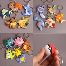 Pokemon Mini Pikachu Charmander Squirtle Eevee Vulpix 3D Anime Keychain Pokemon Mini Pikachu Charmander Squirtle Eevee Vulpix 3D Anime Keychain