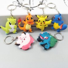 Pokemon Mini Pikachu Charmander Squirtle Eevee Vulpix 3D Anime Keychain Pokemon Mini Pikachu Charmander Squirtle Eevee Vulpix 3D Anime Keychain