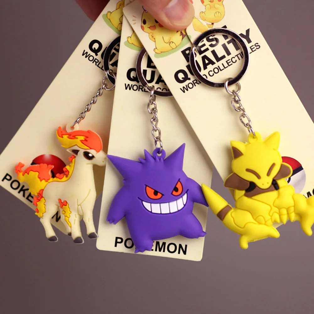 Pokemon 3D Mini Pikachu Charmander Squirtle Bulbasaur Anime Keychain