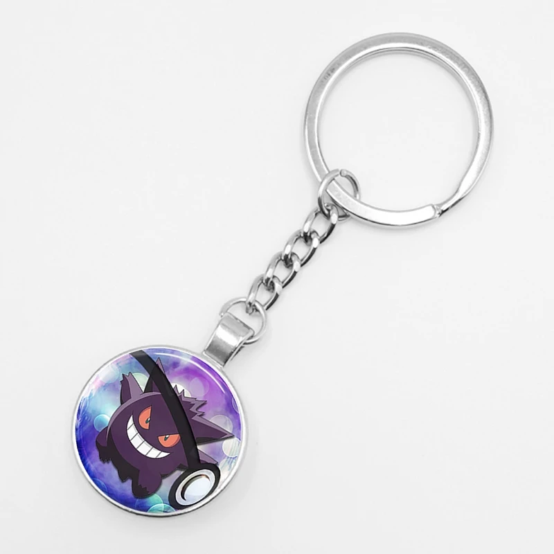 Pokemon Mini Pikachu Squirtle Eevee Vulpix Anime Glass Keyring Pokemon Mini Pikachu Squirtle Eevee Vulpix Anime Glass Keyring