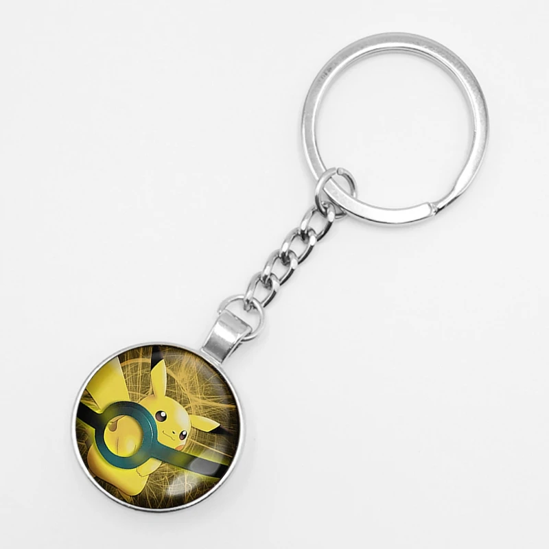 Pokemon Mini Pikachu Squirtle Eevee Vulpix Anime Glass Keyring Pokemon Mini Pikachu Squirtle Eevee Vulpix Anime Glass Keyring