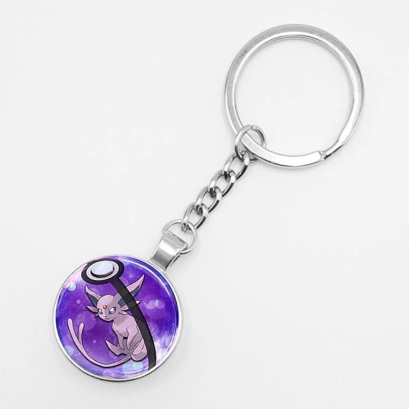 Pokemon Mini Pikachu Squirtle Eevee Vulpix Anime Glass Keyring Pokemon Mini Pikachu Squirtle Eevee Vulpix Anime Glass Keyring