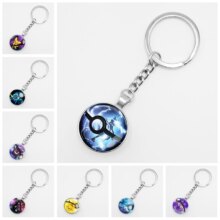 Pokemon Mini Pikachu Squirtle Eevee Vulpix Anime Glass Keyring Pokemon Mini Pikachu Squirtle Eevee Vulpix Anime Glass Keyring