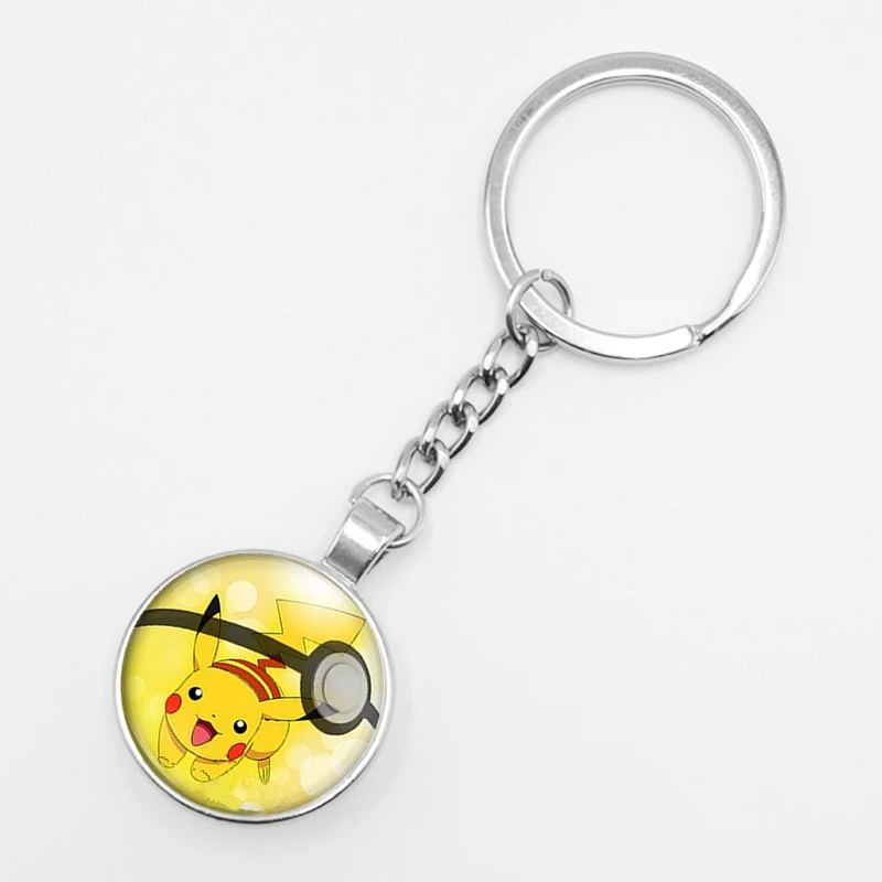 Pokemon Mini Pikachu Squirtle Eevee Vulpix Anime Glass Keyring Pokemon Mini Pikachu Squirtle Eevee Vulpix Anime Glass Keyring