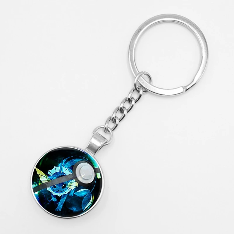 Pokemon Mini Pikachu Squirtle Eevee Vulpix Anime Glass Keyring Pokemon Mini Pikachu Squirtle Eevee Vulpix Anime Glass Keyring