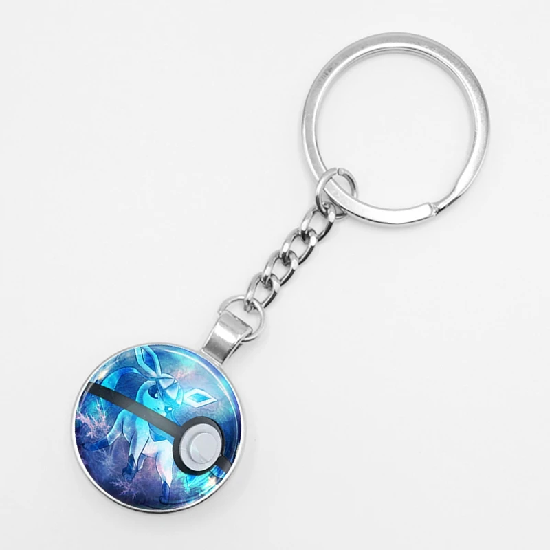 Pokemon Mini Pikachu Squirtle Eevee Vulpix Anime Glass Keyring Pokemon Mini Pikachu Squirtle Eevee Vulpix Anime Glass Keyring