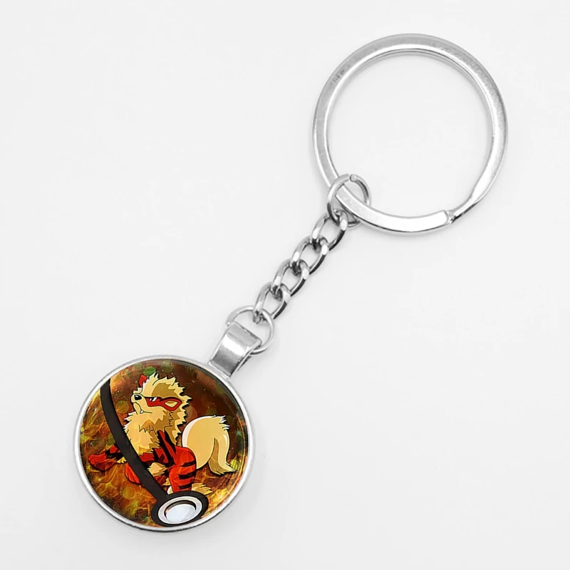 Pokemon Mini Pikachu Squirtle Eevee Vulpix Anime Glass Keyring Pokemon Mini Pikachu Squirtle Eevee Vulpix Anime Glass Keyring