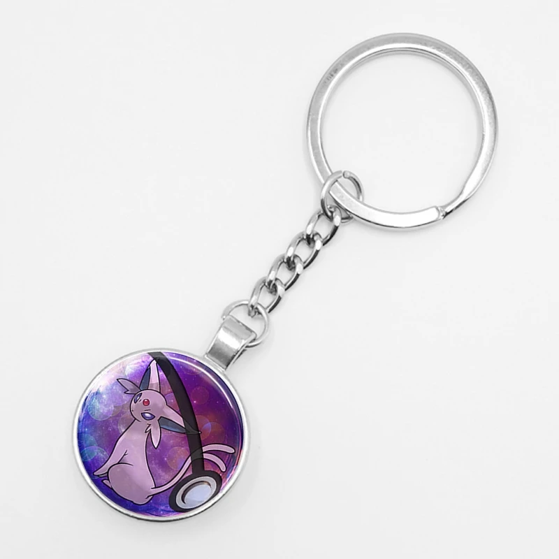 Pokemon Mini Pikachu Squirtle Eevee Vulpix Anime Glass Keyring Pokemon Mini Pikachu Squirtle Eevee Vulpix Anime Glass Keyring