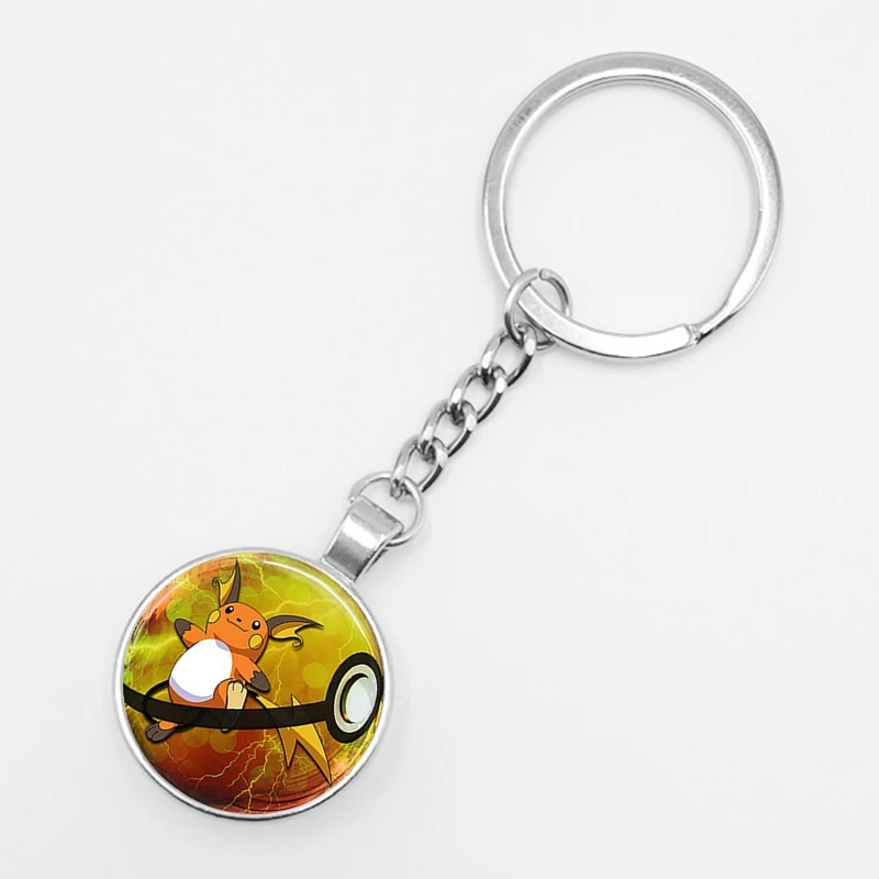 Pokemon Mini Pikachu Squirtle Eevee Vulpix Anime Glass Keyring Pokemon Mini Pikachu Squirtle Eevee Vulpix Anime Glass Keyring