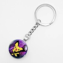 Pokemon Mini Pikachu Squirtle Eevee Vulpix Anime Glass Keyring Pokemon Mini Pikachu Squirtle Eevee Vulpix Anime Glass Keyring