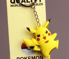 Pokemon 3D Mini Charmander Squirtle Bulbasaur Monster Anime Key Ring