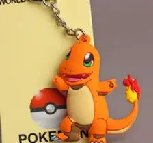 Pokemon 3D Mini Charmander Squirtle Bulbasaur Monster Anime Key Ring