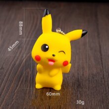 Pokemon Pikachu Cartoon Keychain With Fur Ball Fluffy Pompom Dolls Pokemon Pikachu Cartoon Keychain With Fur Ball Fluffy Pompom Dolls