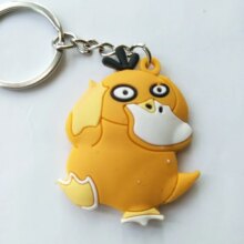 Pokemon Snorlax Charmander Chikorita Psyduck Cartoon PVC Keychain Pokemon Snorlax Charmander Chikorita Psyduck Cartoon PVC Keychain