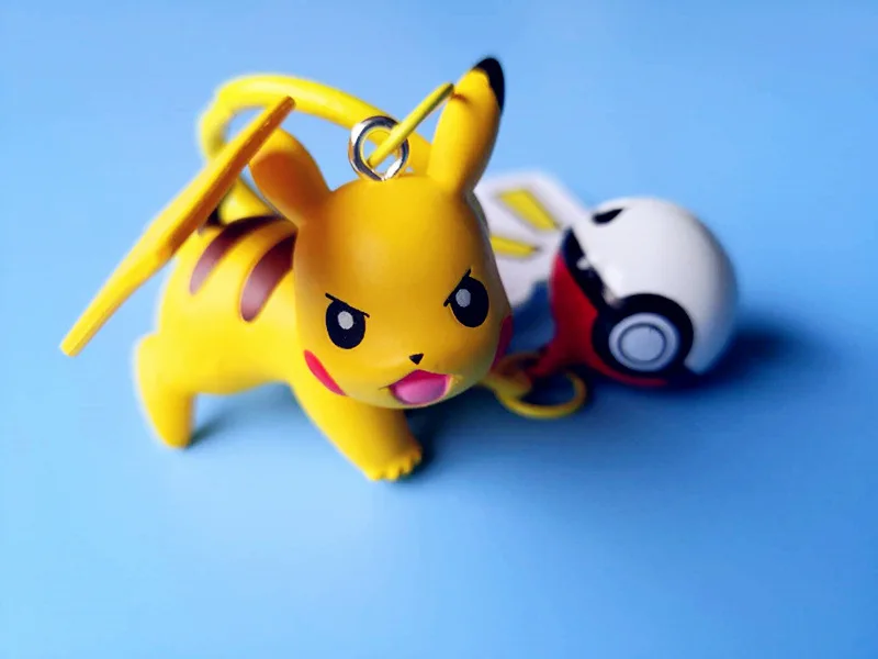 Pokemon Pocket Monsters Elf Pokeball Pikachu Anime Keychain