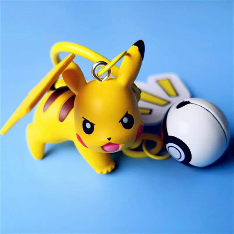 Pokemon Pocket Monsters Elf Pokeball Pikachu Anime Keychain