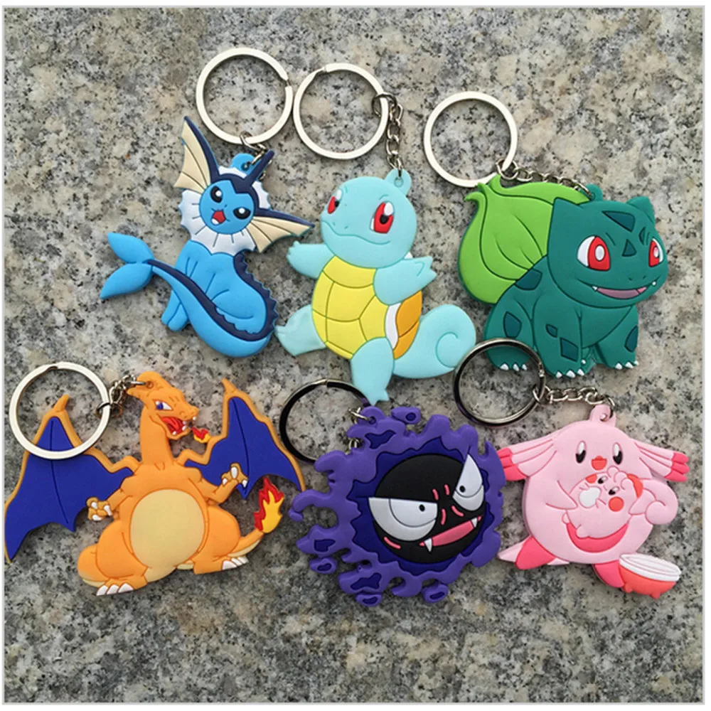 Pokemon Pocket Monster Pikachu Squirtle Charizard Charmander Anime Keychain