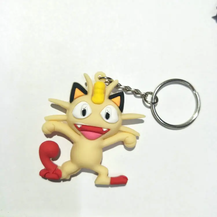 Pokemon Pikachu Articuno Sandshrew Mewtwo Abra Magikarp Gengar Clefairy Bulbasaur Anime PVC Keychain