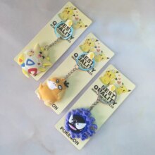 Pokemon Pikachu Articuno Sandshrew Mewtwo Abra Magikarp Gengar Clefairy Bulbasaur Anime PVC Keychain Pokemon Pikachu Articuno Sandshrew Mewtwo Abra Magikarp Gengar Clefairy Bulbasaur Anime PVC Keychain