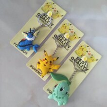 Pokemon Pikachu Articuno Sandshrew Mewtwo Abra Magikarp Gengar Clefairy Bulbasaur Anime PVC Keychain Pokemon Pikachu Articuno Sandshrew Mewtwo Abra Magikarp Gengar Clefairy Bulbasaur Anime PVC Keychain