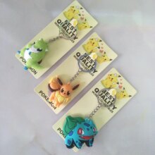 Pokemon Pikachu Articuno Sandshrew Mewtwo Abra Magikarp Gengar Clefairy Bulbasaur Anime PVC Keychain Pokemon Pikachu Articuno Sandshrew Mewtwo Abra Magikarp Gengar Clefairy Bulbasaur Anime PVC Keychain