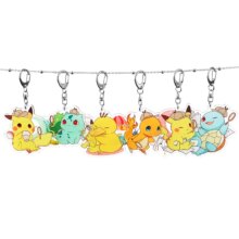 Anime Pokemon Squirtle Pikachu Psyduck Charmander Bulbasaur Toy Keychain Anime Pokemon Squirtle Pikachu Psyduck Charmander Bulbasaur Toy Keychain