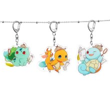 Anime Pokemon Squirtle Pikachu Psyduck Charmander Bulbasaur Toy Keychain Anime Pokemon Squirtle Pikachu Psyduck Charmander Bulbasaur Toy Keychain
