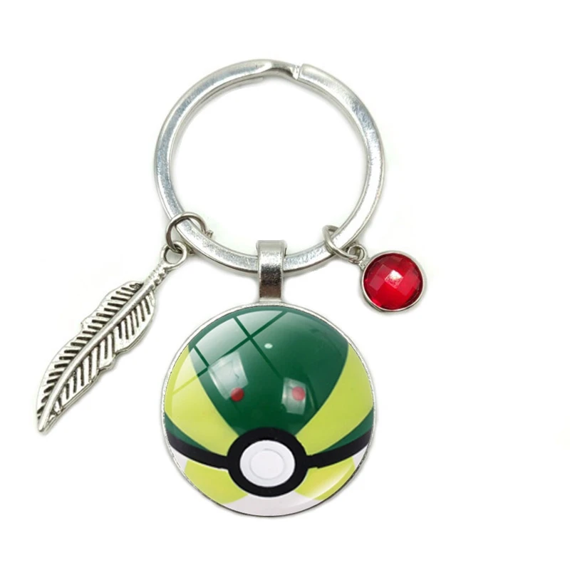 Pokemon Pikachu Anime Glass Crystal Alloy Keychain Pokemon Pikachu Anime Glass Crystal Alloy Keychain