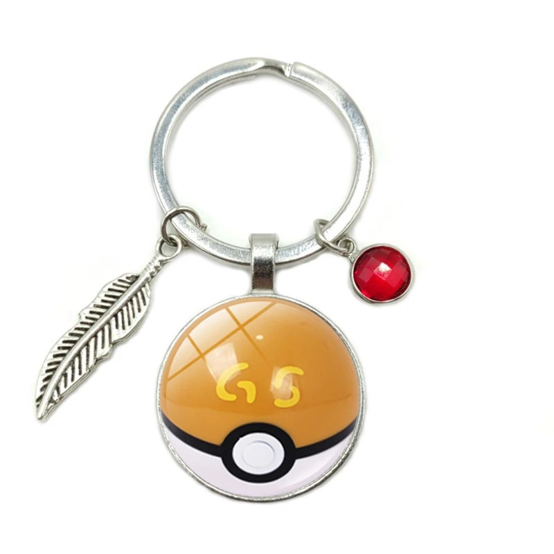 Pokemon Pikachu Anime Glass Crystal Alloy Keychain Pokemon Pikachu Anime Glass Crystal Alloy Keychain